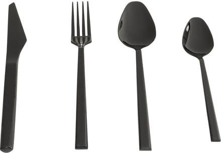 Bestek Adella zwart (16-part) Kare Design