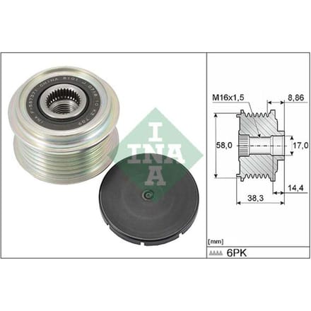 Schaeffler Ina Generator vrijloop INA 535 0296 10