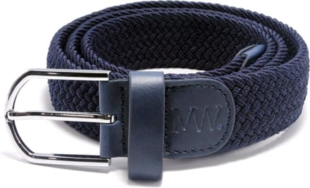 Stretch Cord Belt Navy Blauw