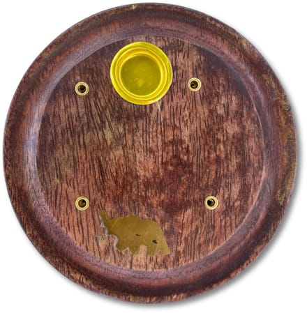 Kegel brander rond met Olifant - wierook houder