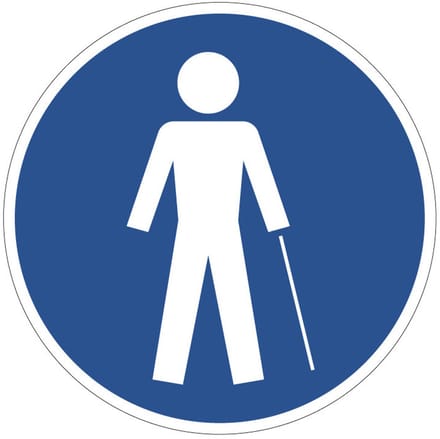 Minder mobiele mensen bord - kunststof 150 mm