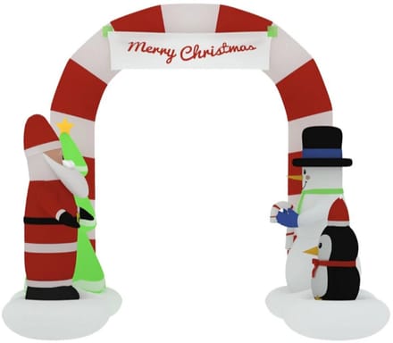 Kerstboog opblaasbaar met LED's 260 cm