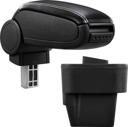 Armsteun-Opel Astra H 2004-2010-kunstleer-zwart+wit stiksel