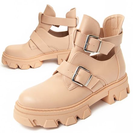 Botín Casual Para Mujer.  Montevita  Bottivita6  93901 40 beige