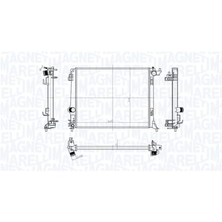 Radiator, motorkoeling MAGNETI MARELLI 350213207500