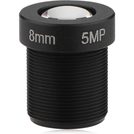 Objectif CCTV 8 mm à monture 1/2,5  haute définition 5 Mpx pour caméra IP de sécurité