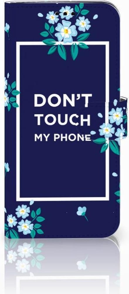 Samsung Galaxy S9 Plus Portemonnee Hoesje Flowers Blue DTMP