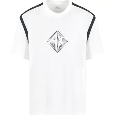 Short Sleeve Crew Neck Graphic Tee - White Shirts