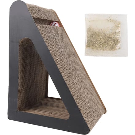 Kattenkrabplank Driehoek Verticale Vorm Golfkarton Kattenkrabber voor beige