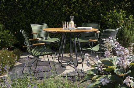 HOUE - CLICK Dining Armleunstoel met lage rugleuning - olijfgroen