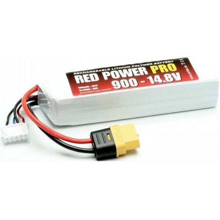 Red Power LiPo accupack 14.8 V 900 mAh Aantal cellen: 4 60 C Softcase XT60