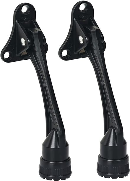 Deurstopper - Deurhouder - Deuren Open Houden - Eenvoudige Bediening - 4 Inch - Zwart