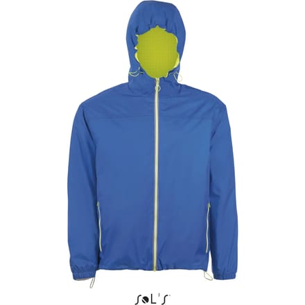SOL'S Unisex Lined Windbreaker Skate Jacket L947 - Royal Blue 241/Neon Gold - M