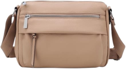 THL Design - Dames Schoudertas - Crossbody - Veel Vakken - Taupe