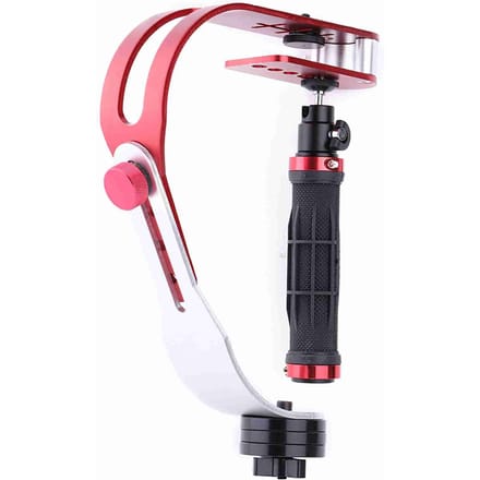 Professionele Handheld Video Stabilisator Handgreep Stabilisator Ondersteuning Bevestigingshouder voor Camera wit