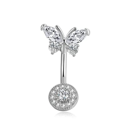 Vlinder Navelpiercing - Verzliverd Navelpiercing - Belly Button Piercing - 1 Stuk