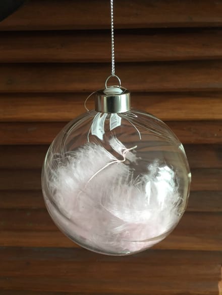 Diga Colmore grote kerstbal Veer roze 10cm - 2 stuks