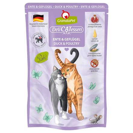 6x85g GranataPet DeliCatessen Eend & Gevogelte Kattenvoer