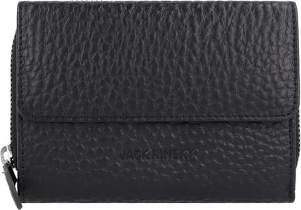 Jack Kinsky Albany Portemonnee RFID-bescherming Leder 13.5 cm - Dames - Horizontaal - schwarz