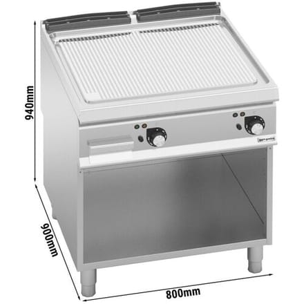 GGM Gastro Elektro Bratplatte - 13,7 kW - Gerillt