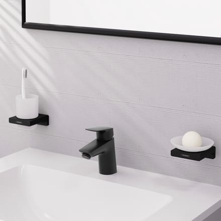 Hansgrohe Logis wastafelkraan - model 70 - opbouw - eengreeps - zonder waste - mat zwart