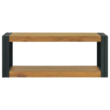 vidaXL - Badkamerwandkast - 90x45x35 - cm - massief - teakhout