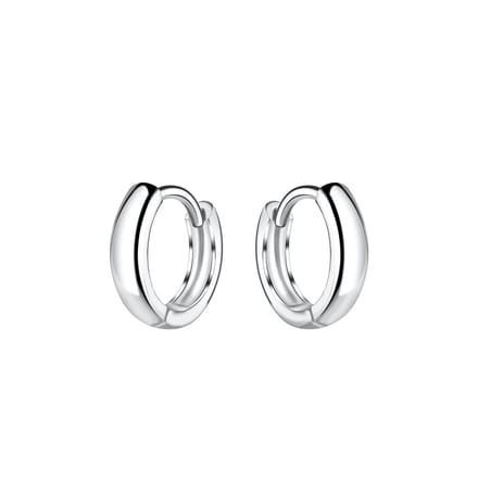 Joy|S - Zilveren oorringen 10 mm - 2 mm dikte - oorbellen met scharnier