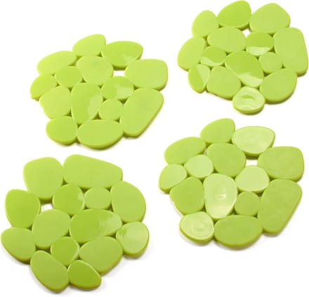Antislipmat voor badkamer of douche, 4 stuks, groen