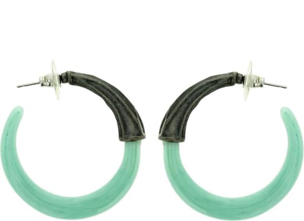 Behave - Oorbellen - Oorringen mintgroen trendy design dames - 4 cm