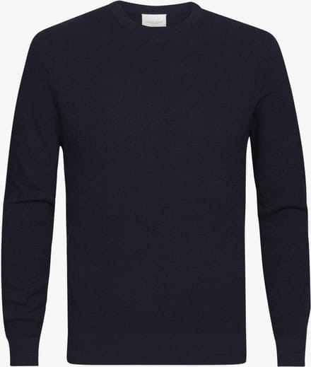 Profuomo O-Hals Trui Donkerblauw (navy) - Maat S - Heren - Pullover