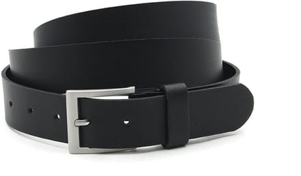 Heren riem XL zwart - 3.5 cm breed - Leer - Verstelbaar riem - Verstelbaar - Maat 135