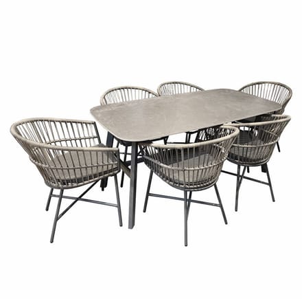 Oosterik home - Diningset Cossato Biella Grey