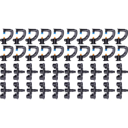 20Sets G-Type Refractieve Mistsproeikop Irrigatiesproeikop voor Tuin Kas black