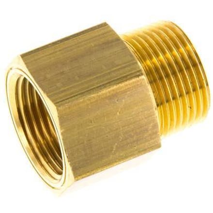R 3/4'' x 3/4'' NPT M/F Messing Verloopring 16 Bar - Hydrauliek - FL2S-MF-B-034RN