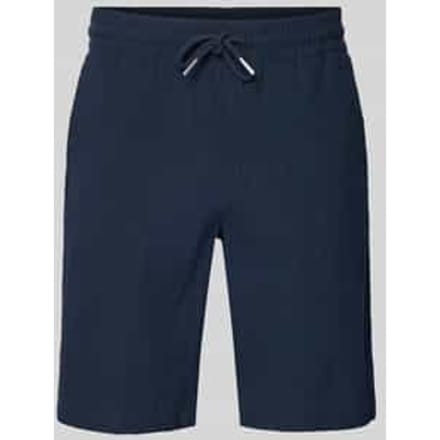 Shorts met elastische band en structuurpatroon