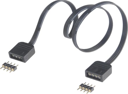 Akasa RGB LED Strip Light Extension with Male or Female interchangeable connectors - 30cm