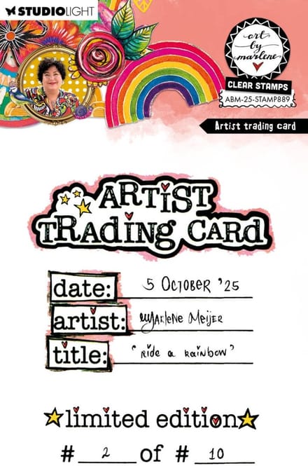 Clear stamp Artist trading card - ABM 25 collection nr. 889