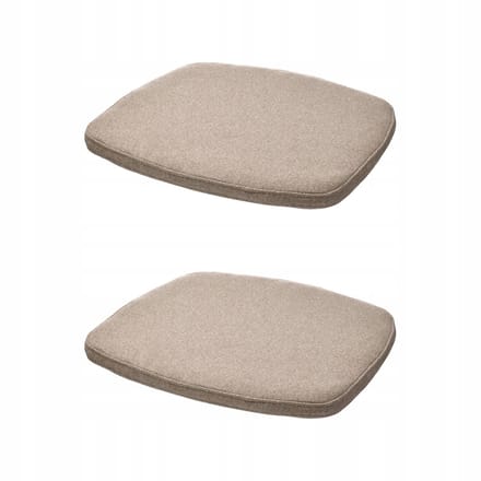 2x Comfortabele Beige Stoelkussens 33x33 cm