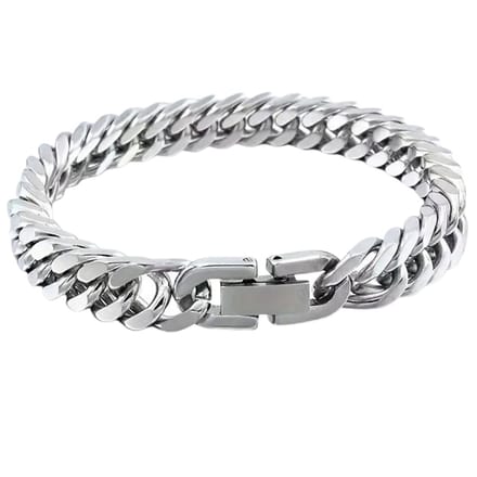 Nivard Armband - Staal - Nep Zilver - Heren - WitNep Goud