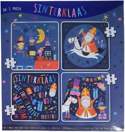 Puzzel - Sinterklaas - 4 Puzzels - 4, 6, 9 & 12st.