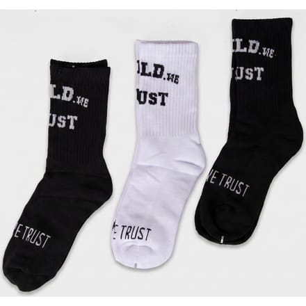 In Gold We Trust Socks 3-pack 3 Pack W/b/b Größe: OS | Socken Outlet | Unisex