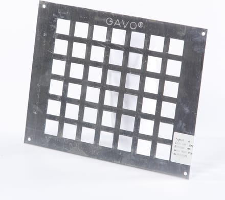 Gavo Ventilatieplaat enkel rij aluminium 25 x 20cm (Prijs per stuk)