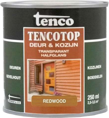 Tencotop Deur & Kozijn Transparant Halfglans Redwood - 250 ml