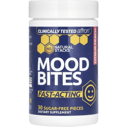 Natural Stacks, Mood Bites, Agrume Pêche, Sans Sucre, 30