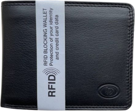 Leren LD billfold heren - leren heren portemonnee - leer - zwart - RFID beschermd
