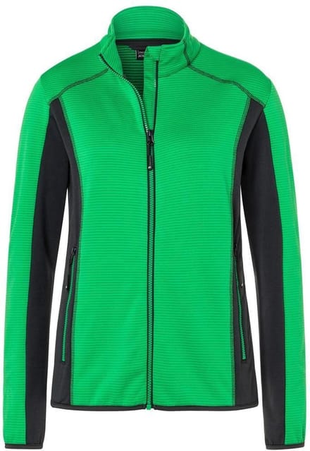 James and Nicholson Dames/dames structuur fleece jack (Varengroen/koolstof)