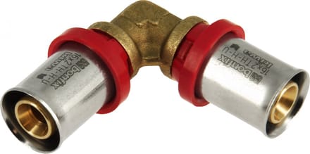 Bonfix Alu-pers messing persfitting bocht / knie 16mm FF