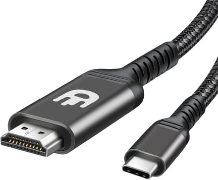 Drivv. USB C naar HDMI Kabel - 4K 60Hz - 2 Meter - Type C to HDMI - Nylon - Grijs