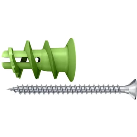 Fischer Plug Voor Gipsplaat Gk Green Nylon - Diam. 20mm - 5 Stuks