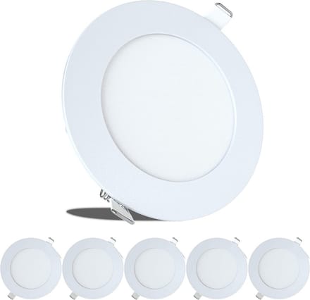 5-pack LED Plafondlampen Inbouw 12V Vierkant Wit Licht voor Caravan en Camper